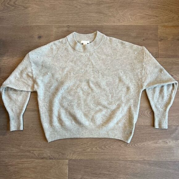H&M Sweaters - H&M Women’s Bedazzled Long Sleeve Pullover Sweater Gray Size Small